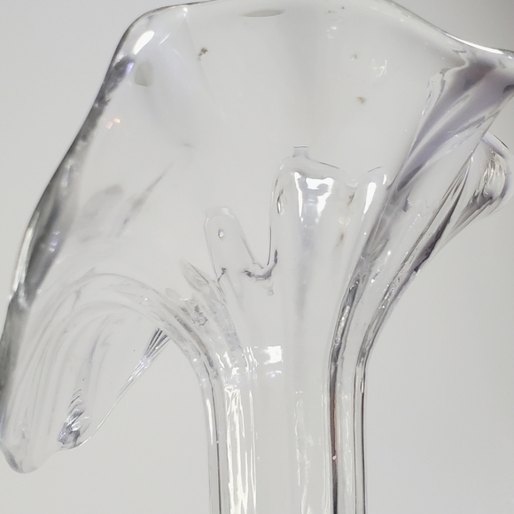 VINTAGE Mid-Century "Jack in the Pulpit" Glass Vase 1960s - Picture 12 of 12